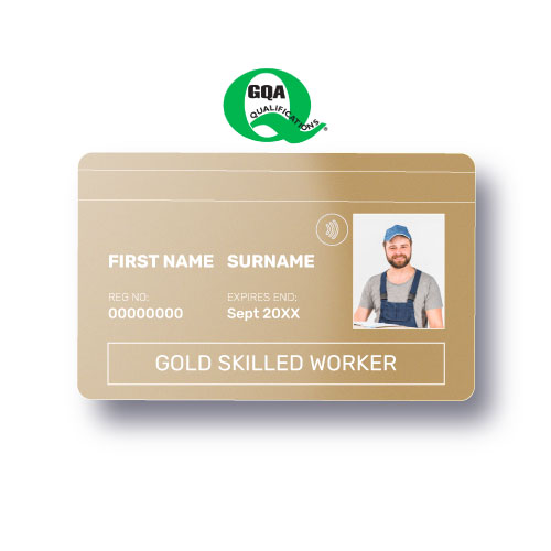 GQA gold skilled worker cscs card