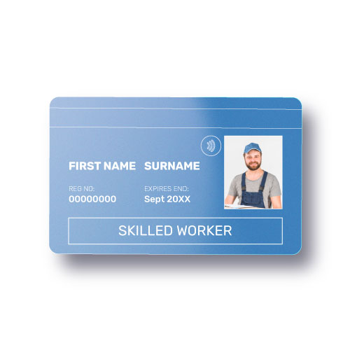 blue skilled worker cscs card