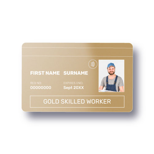 gold skilled worker cscs card