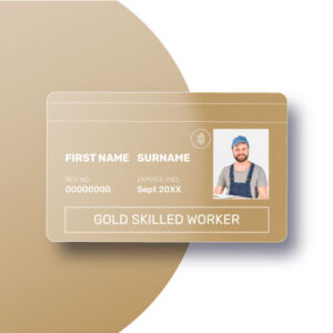 gold skilled worker cscs card