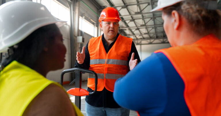 Photo of construction workers wearing PPE