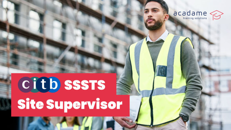 CITB SSSTS Site Supervisor training course featured image with construction supervisor in hi-vis PPE on site