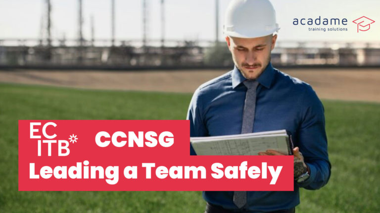 Supervisor on industrial site reviewing plans for ECITB CCNSG Leading a Team Safely course