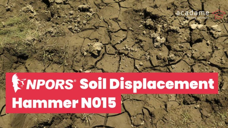 NPORS soil displacement hammer training course image showing ground conditions associated with soil displacement and piling preparation work