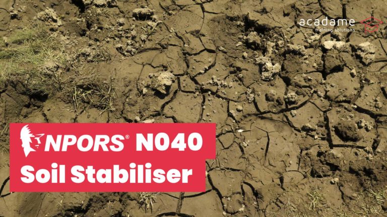 NPORS soil stabiliser training course image showing ground conditions associated with soil improvement and soil stabilisation works on site
