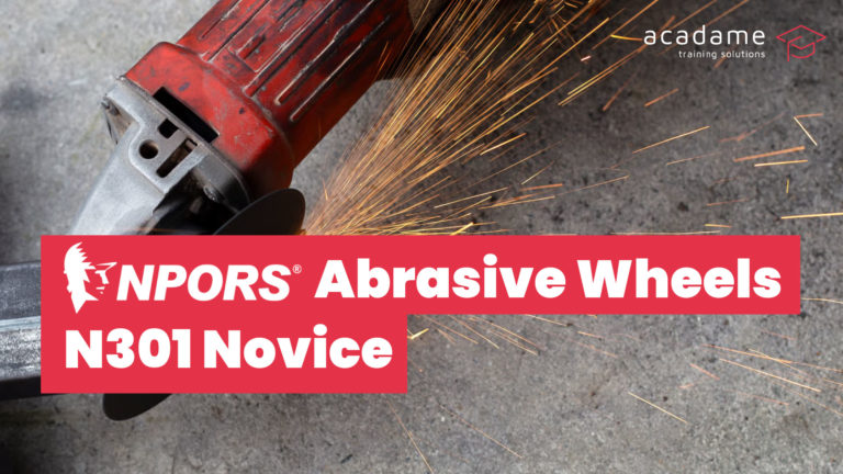 NPORS abrasive wheels hand-held cut-off saw training covering safe operation, cutting risks, abrasive wheel safety, and practical equipment awareness for workplace compliance.