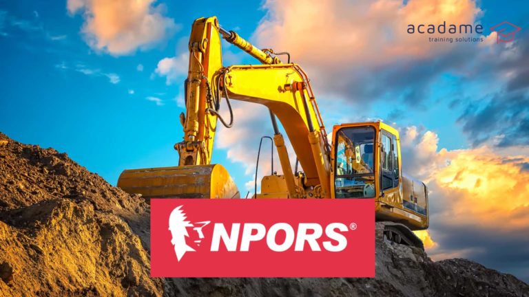 Generic NPORS training courses image showing excavator plant machinery used to promote NPORS construction and plant training courses