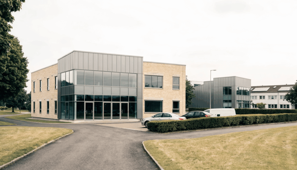 Exterior of a modern training centre building